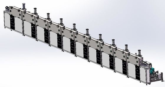 Linha de produção contínua dos revestimentos de metal de PVD para cabos de fibra ótica