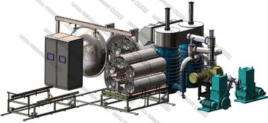 Bom preço. Vácuo horizontal que metaliza a máquina, magnétron planar da C.C. da cutelaria plástica PVD que engasga o sistema on-line