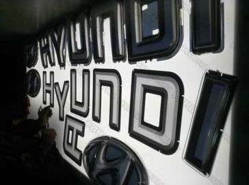 Bom preço. 3D iluminado PMMA conduziu a placa do logotipo do carro, a formação acrílica de 3D e o vácuo metalizando o serviço on-line