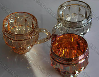 Serviço de vidro do revestimento de PVD, arco catódico que chapeia a cor ambarina, serviço de chapeamento do ouro dos produtos vidreiros