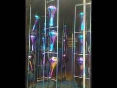 Glass vase rainbow color coating