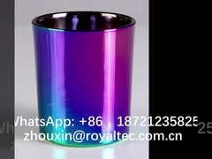 Meia cor do arco-íris em produtos vidreiros