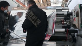 Metalização de alumínio de filme plástico PE R2R